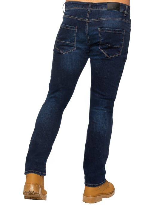 Enzo Heren Slim Stretch Denim Jeans - Image 3